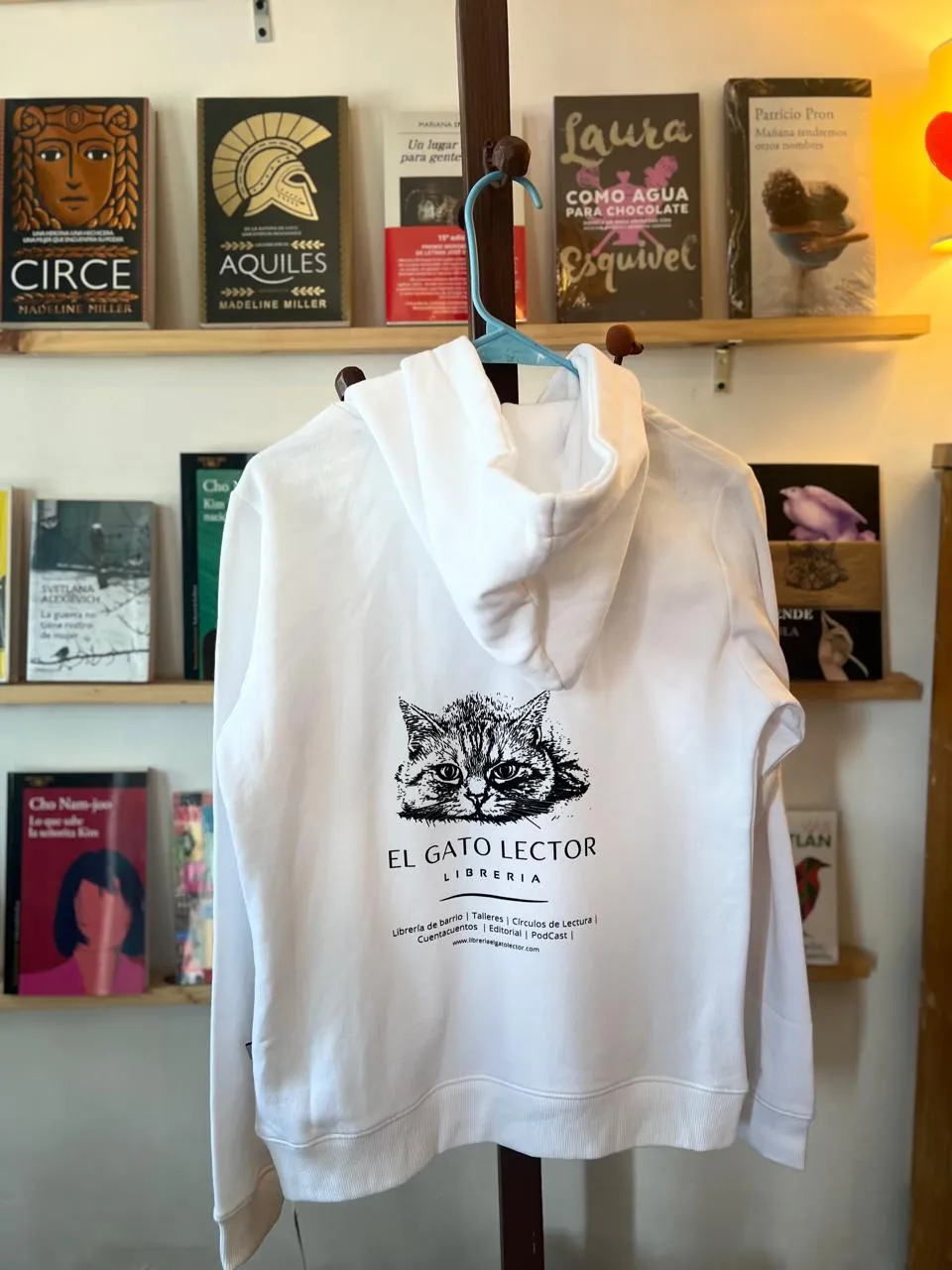 Sudadera Mujer y Hombre Dibujo Librería el Gato Lector