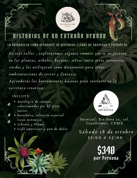 Taller: Historias de un extraño verdor – Casa Artemisa