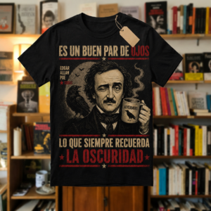 Playera Poe Literaria del Gato Lector